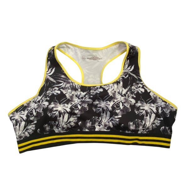 Cato Active Racerback Sports Bra 2X Black Athleisure Athletic Exercise Fitness - Picture 2 of 4